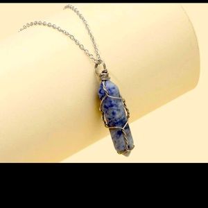 Lapis Lazuli Pendant with Silver Chain